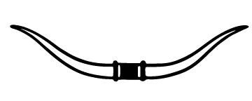 Picniva Bull Horns Style 1 Removable Vinyl Wall Decal - Color: bull horns style 1