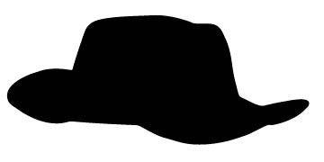 Picniva Cowboy Hat Style 3a Removable Vinyl Wall Decal - Color: cowboy hat style3a