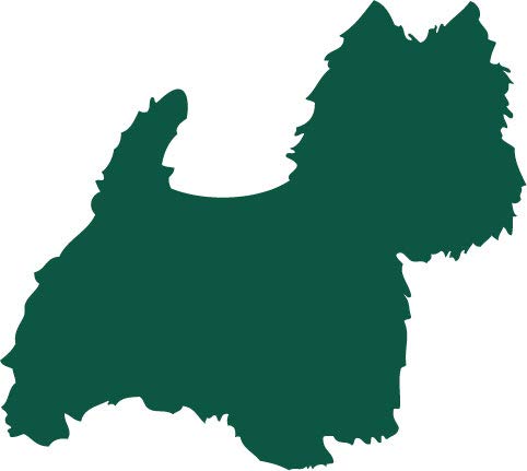 Decaltor Westie Dog Vinyl Decal, 5 in, Car Window Sticker