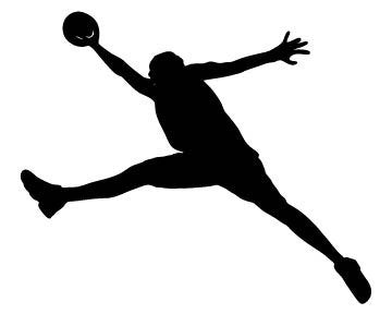 Picniva Basketball Jumping Player Removable Vinyl Wall Decal