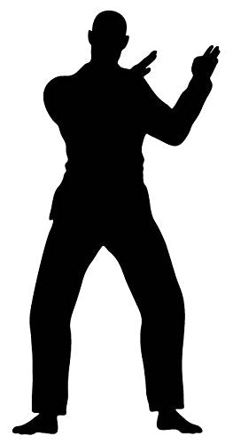 Picniva Martial Artist Open Hand Guard Removable Vinyl Wall Decal