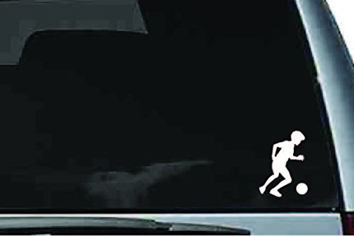 Picniva Soccer Boy Sty17a Vinyl Car Window Decal, Approx 5 in