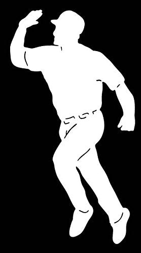 Picniva Baseball Type7 Vinyl Car Window Decal, Approx 5 in