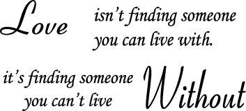 Picniva Love Without Quote Vinyl Wall Decal, Black, 22 x 10 in