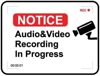 Picniva Audio Video Recording Stickers, 3 in, Two Pack