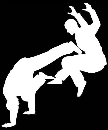 Picniva Martial Arts Fighter Type8 Vinyl Car Window Decal, Approx 5 in