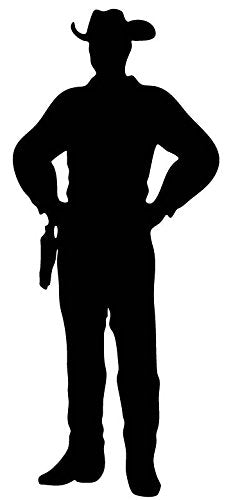Picniva Cowboy Style 24a Removable Vinyl Wall Decal - Color: cowboy style24a