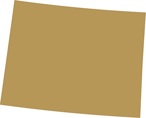 Picniva Gold Wyoming Map Removable Vinyl Wall Decal, 3 in Wide