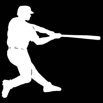 Picniva Baseball Type2 Vinyl Car Window Decal, Approx 5 in