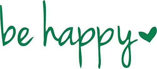 Decaltor Be Happy Script Vinyl Decal, 6 in