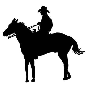 Picniva Horse Rider Type 32 Removable Vinyl Wall Decal - Color: horse rider type32