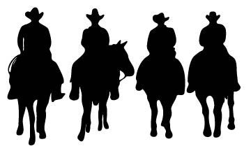 Picniva Horse Rider Type 35 Removable Vinyl Wall Decal - Color: horse rider type35