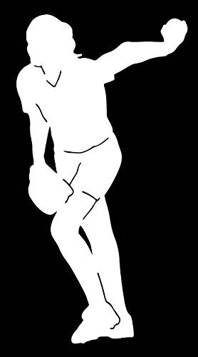 Picniva Baseball Type5 Vinyl Car Window Decal, Approx 5 in