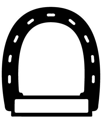 Picniva Horseshoe Type 2 Removable Vinyl Wall Decal - Color: horseshoe type2