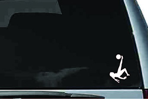 Picniva Soccer Girl Sty9a Vinyl Car Window Decal, Approx 5 in