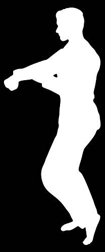 Picniva Martial Arts Fighter Sty102 Vinyl Car Window Decal, Approx 5 in