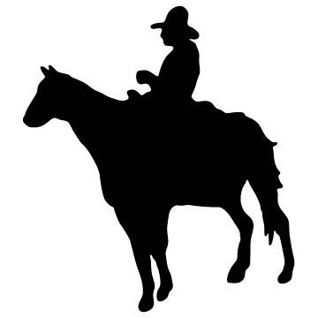 Picniva Horse Rider Style 18 Removable Vinyl Wall Decal - Color: horserider style 18