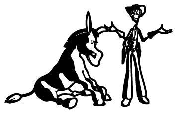 Picniva Cowboy Mule Style 3 Removable Vinyl Wall Decal - Color: cowboy mule style3