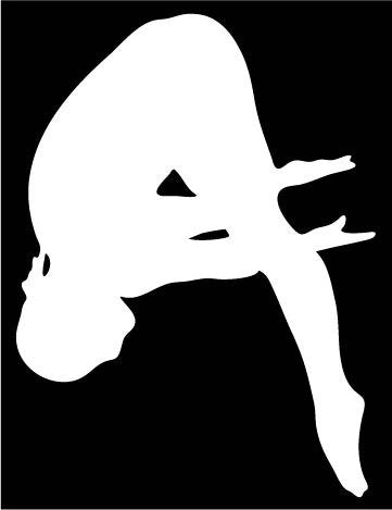 Picniva Diver Type4 Vinyl Car Window Decal, Approx 5 in
