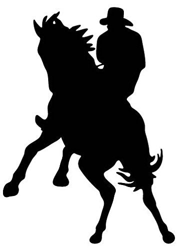 Picniva Horse Rider Type 36 Removable Vinyl Wall Decal - Color: horse rider type36