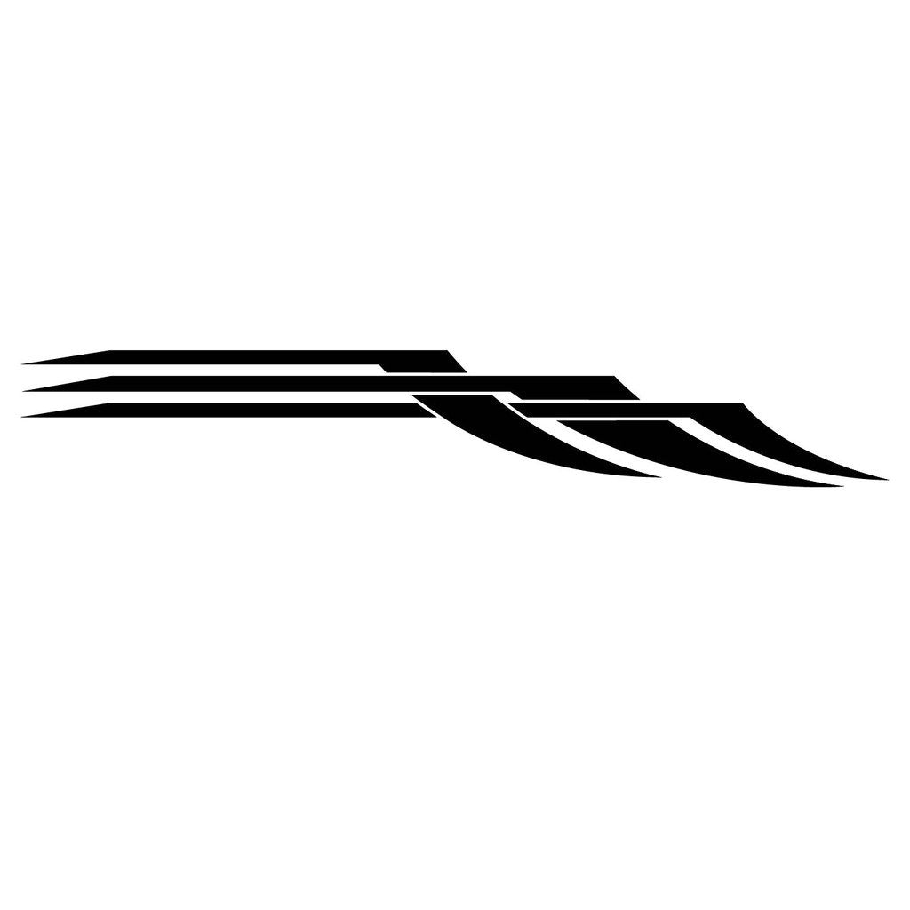 Picniva Style 470 Racing Side Stripe Vinyl Decals, 10 x 64 in, 2 Pc