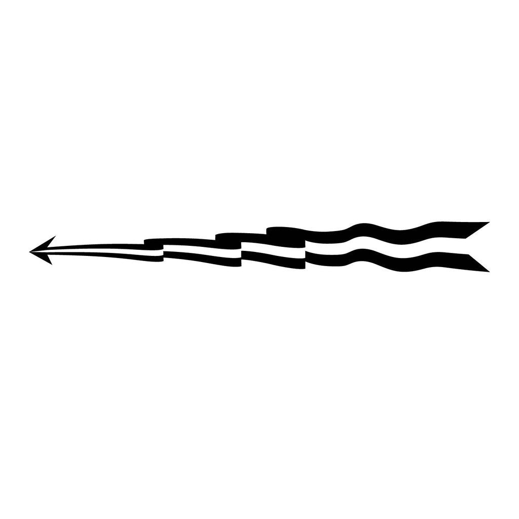 Picniva Style 408 Racing Side Stripe Vinyl Decals, 10 x 95 in, 2 Pc