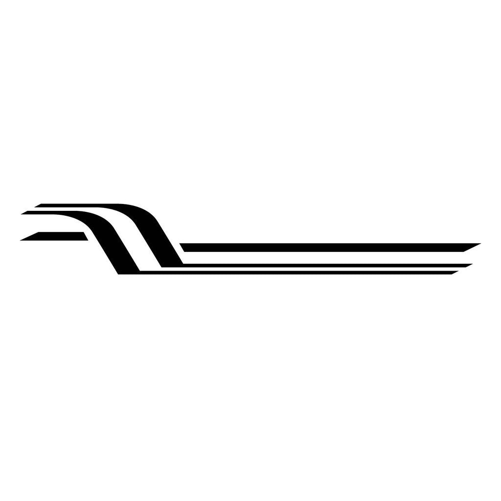 Picniva Style 411 Racing Side Stripe Vinyl Decals, 22 x 150 in, 2 Pc