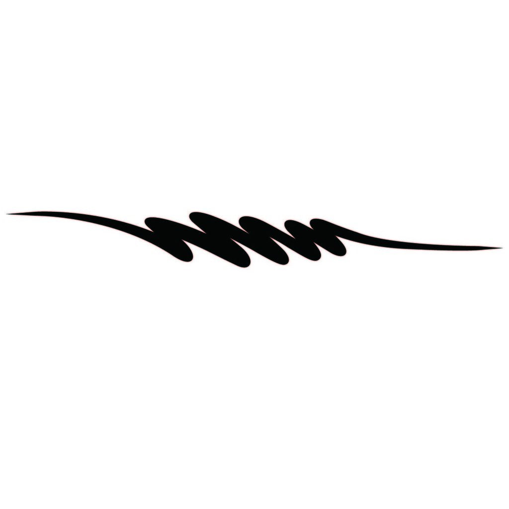 Picniva Style 39 Racing Side Stripe Vinyl Decals, 11 x 97 in, 2 Pc
