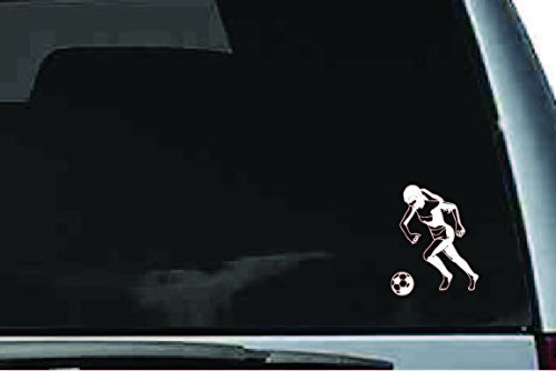 Picniva Soccer Girl Sty13 Vinyl Car Window Decal, Approx 5 in