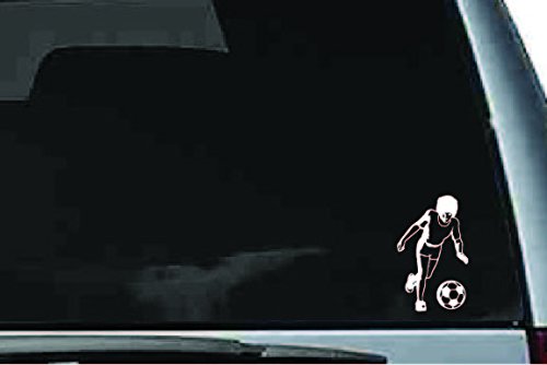 Picniva Soccer Boy Sty14 Vinyl Car Window Decal, Approx 5 in