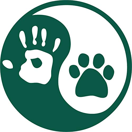 Decaltor Yin Yang Hand Dog Paw Laptop Decal, 5 in