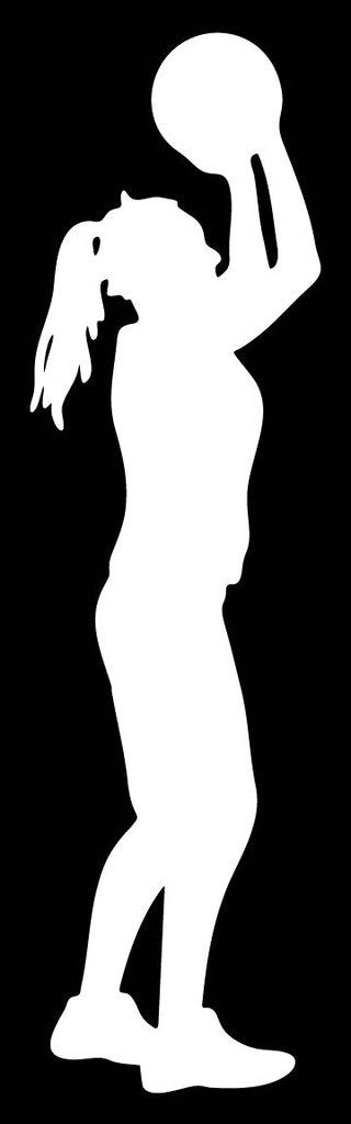 Picniva Basketball Type3 Vinyl Car Window Decal, Approx 5 in