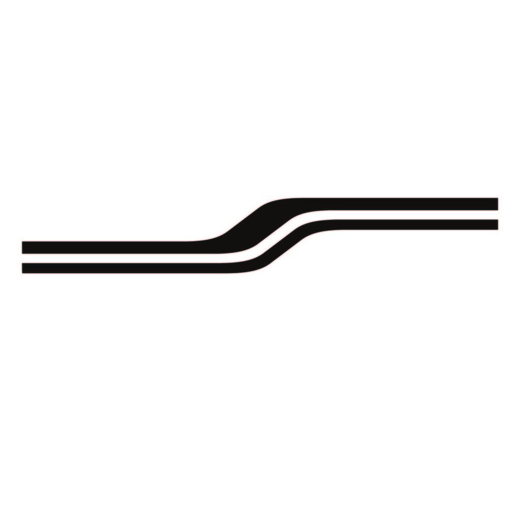 Picniva sty186 Racing Car Body Side Stripes Sticker Decal 2 Pcs