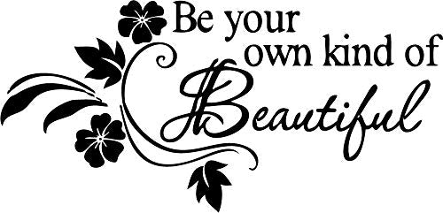 Picniva Be Your Own Kind of Beautiful Wall Decal, Black, 22 x 46 in