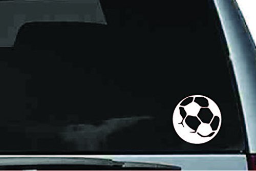 Picniva Soccer Ball Sty6 Vinyl Car Window Decal, Approx 5 in
