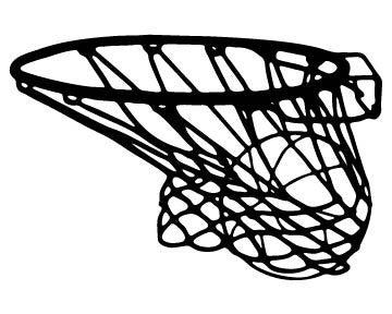 Picniva Basketball Hoop Net Removable Vinyl Wall Decal