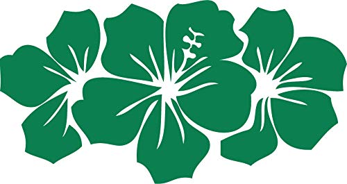 Decaltor Hibiscus Flower Group Vinyl Decal for Car Window Laptop, 5 in