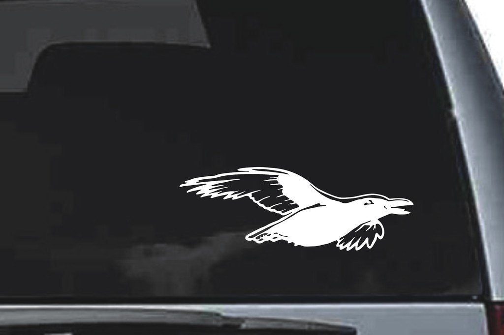 Picniva Crow Sty1 Vinyl Car Window Decal, Approx 5 in