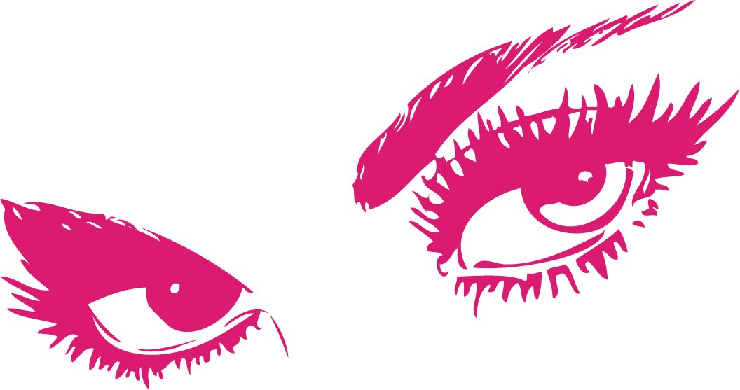 Decaltor Eyes Eyelash Vinyl Wall Decal