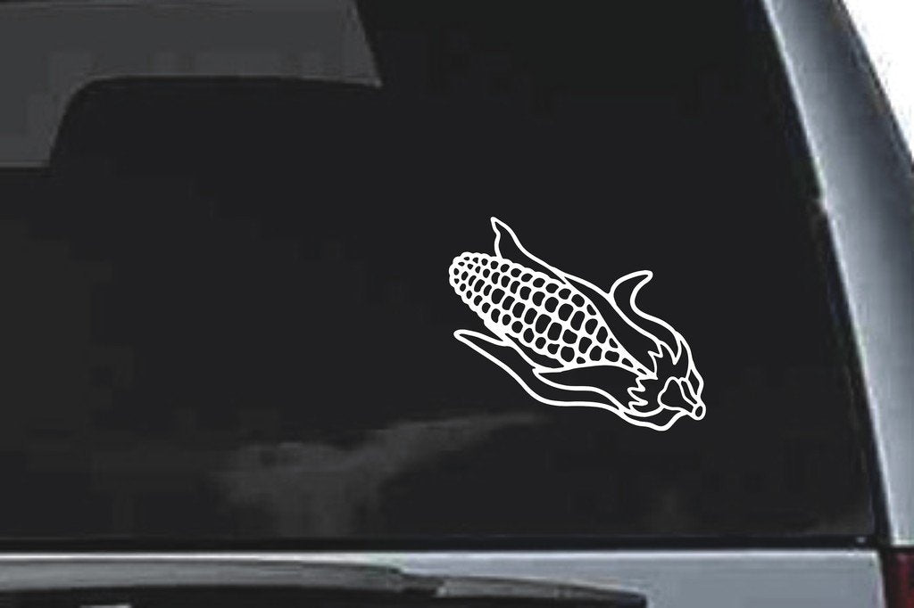 Picniva Corn Ear Sty1 Vinyl Car Window Decal, Approx 5 in