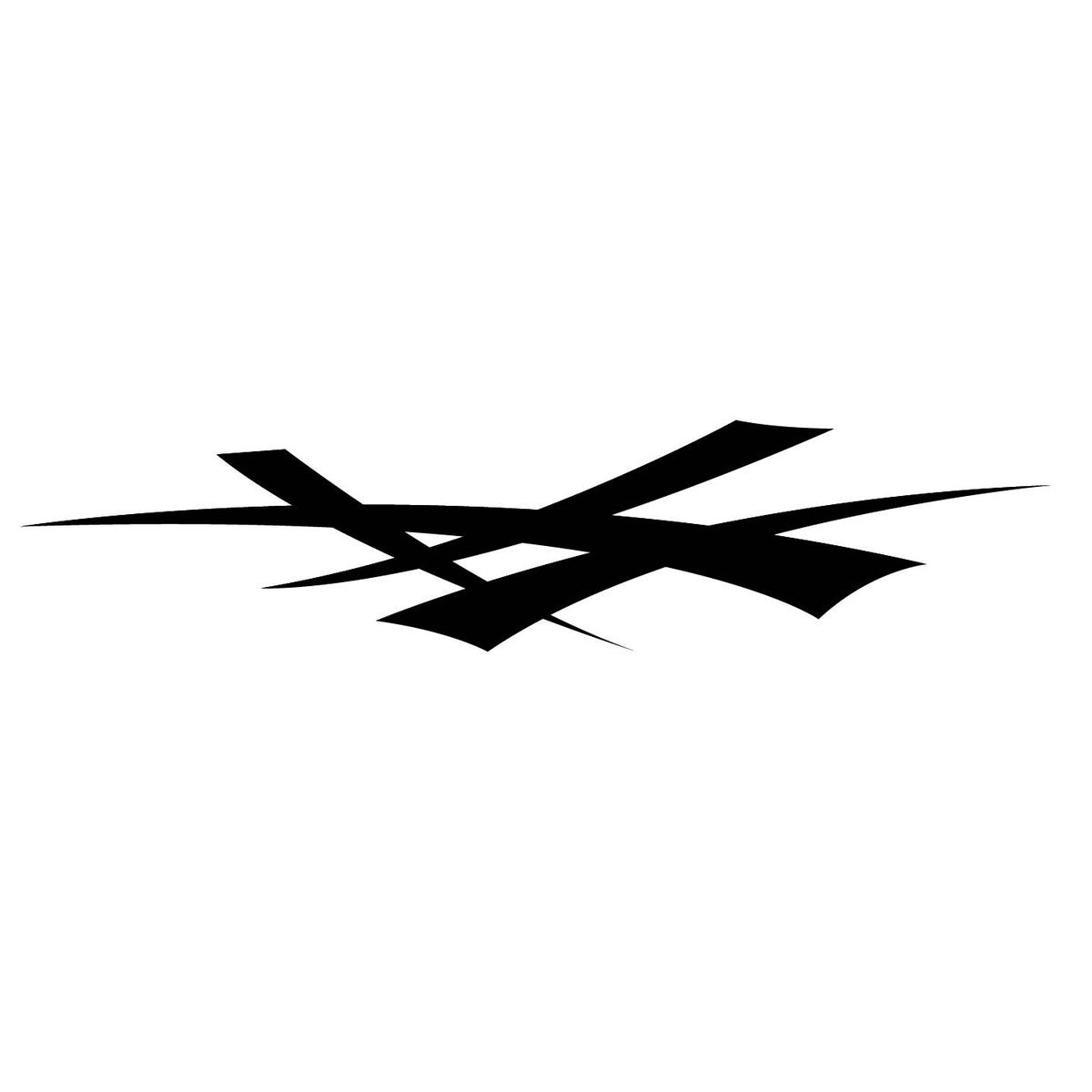 Picniva Style 103 Racing Side Stripe Vinyl Decals, 18 x 80 in, 2 Pc