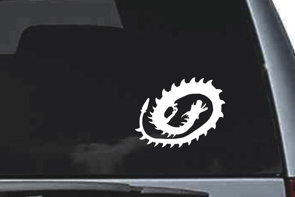 Picniva Orient Dragon Sty19 Vinyl Car Window Decal, Approx 5 in
