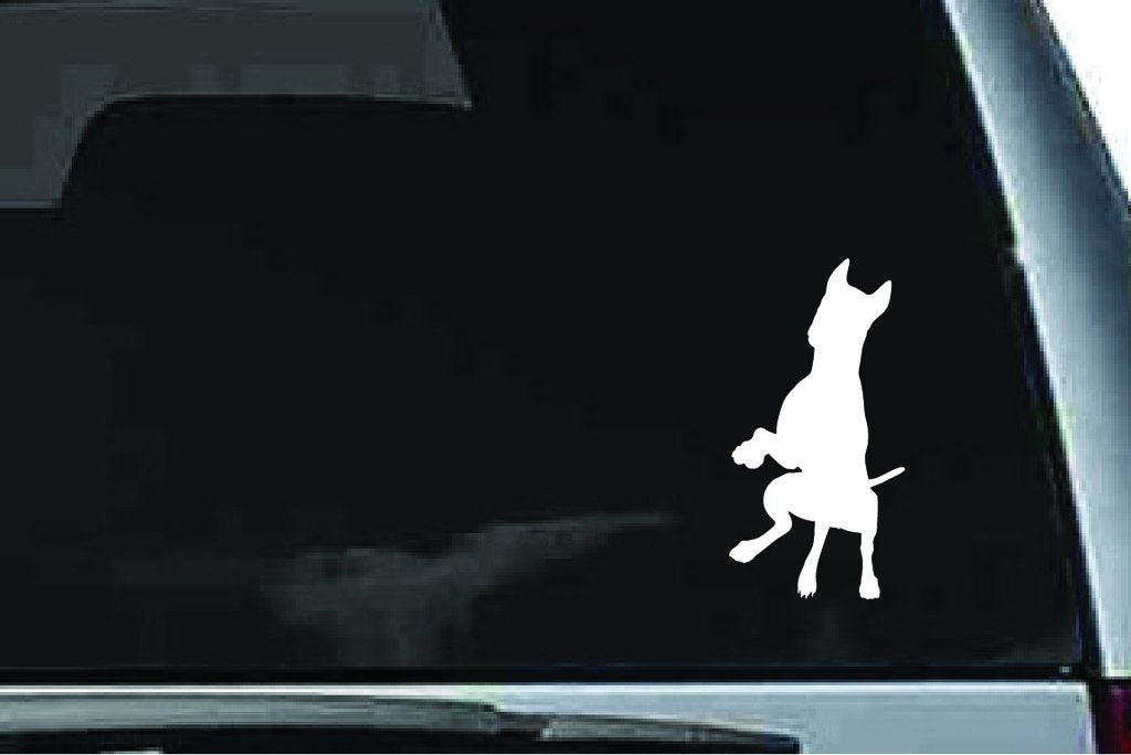 Picniva Doberman Dog Sty26a Vinyl Car Window Decal, Approx 5 in