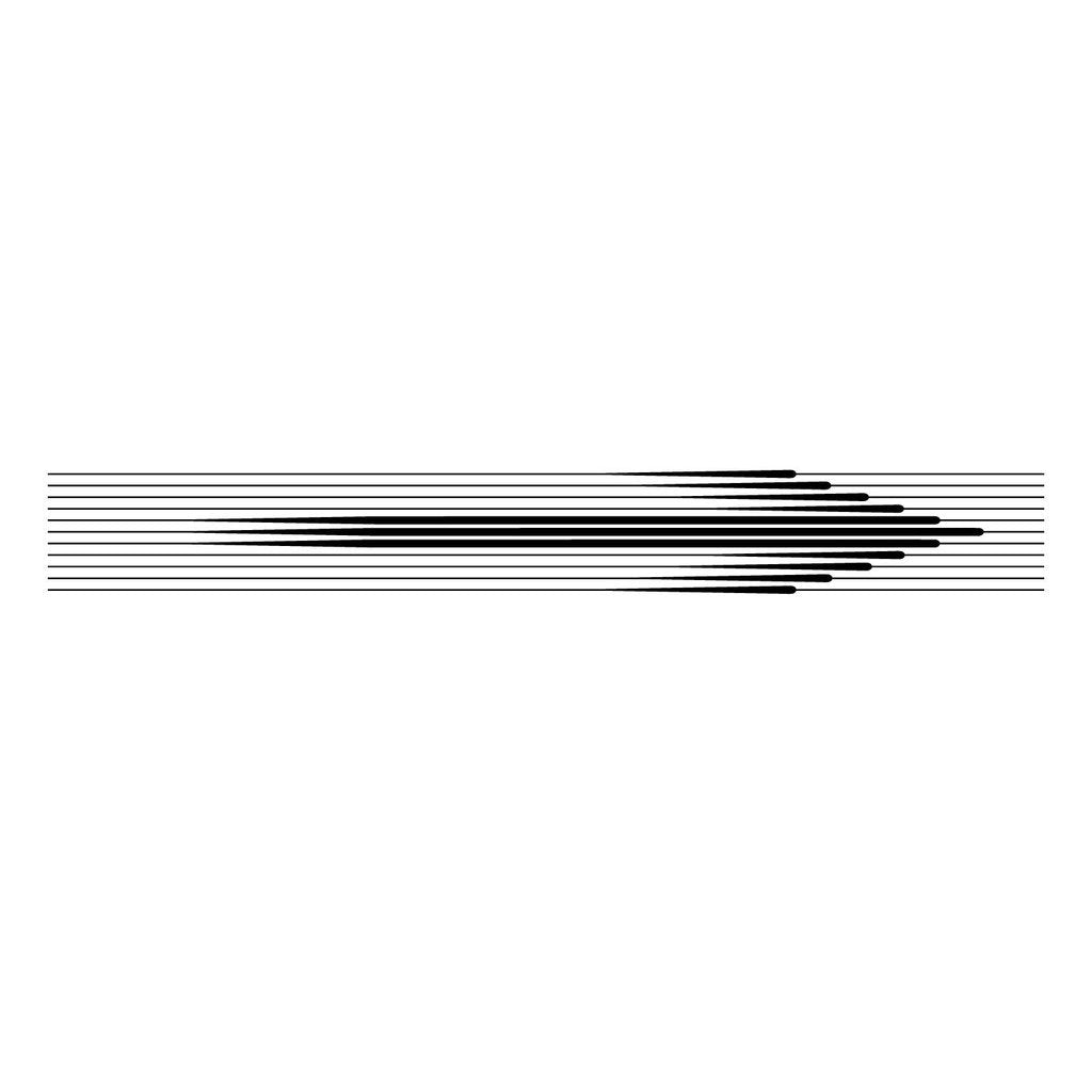 Picniva Style 529 Racing Side Stripe Vinyl Decals, 11 x 88 in, 2 Pc