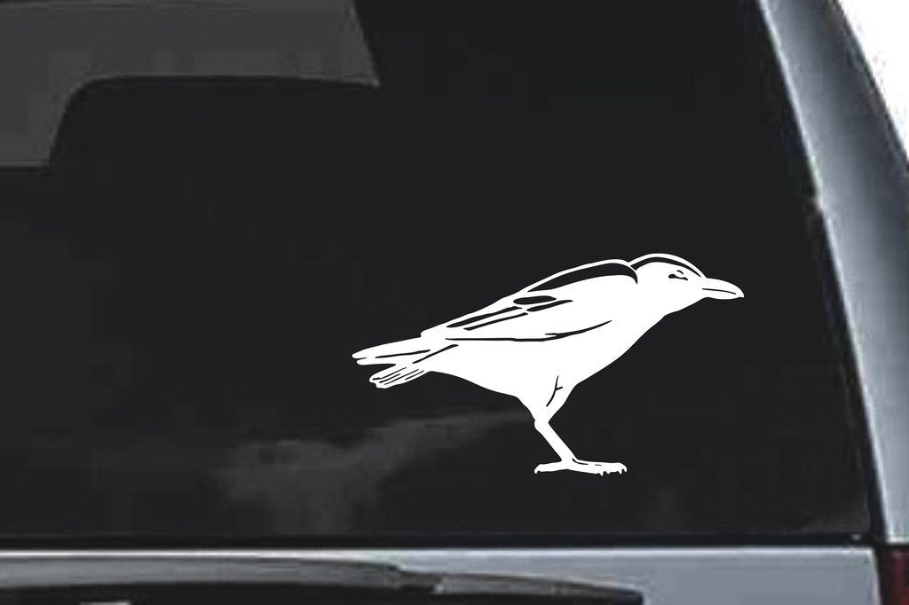 Picniva Raven Sty2 Vinyl Car Window Decal, Approx 5 in