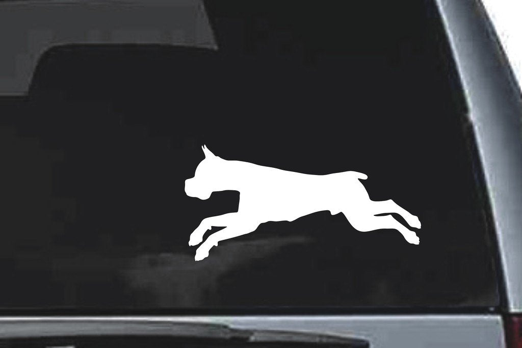 Picniva Boxer Dog Sty28 Vinyl Car Window Decal, Approx 5 in