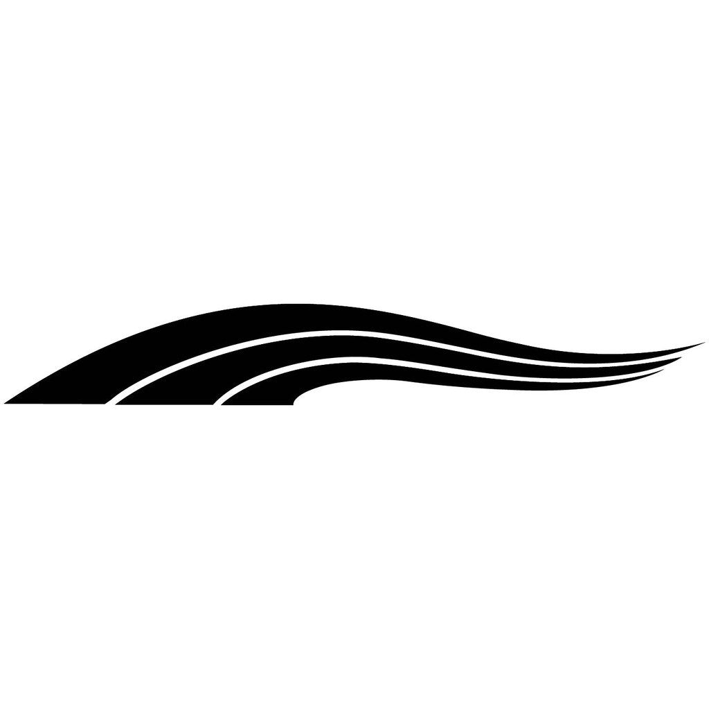 Picniva Style 71 Racing Side Stripe Vinyl Decals, 11 x 76 in, 2 Pc