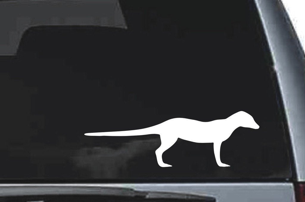Picniva Meerkat Sty1 Vinyl Car Window Decal, Approx 5 in