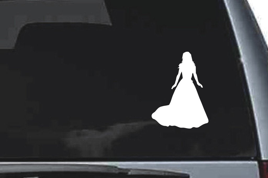 Picniva Wedding Sty12a Vinyl Car Window Decal, Approx 5 in
