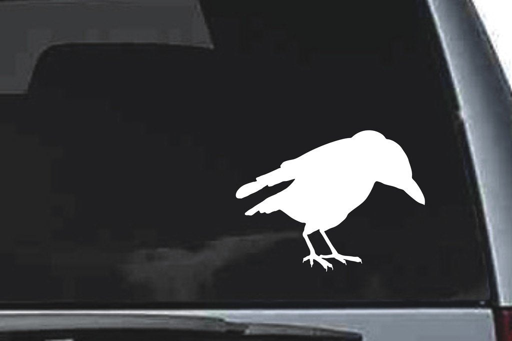 Picniva Raven Sty7a Vinyl Car Window Decal, Approx 5 in